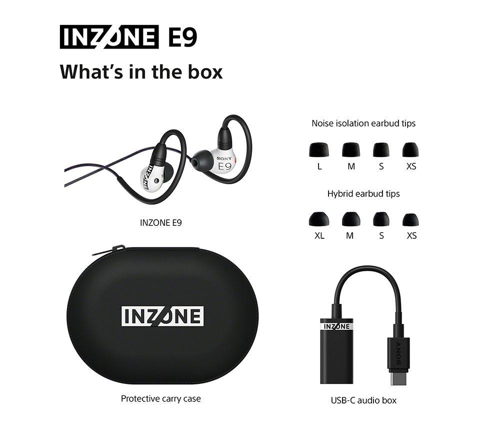 SONY INZONE E9 Gaming Earphones - White image number 8 of 12