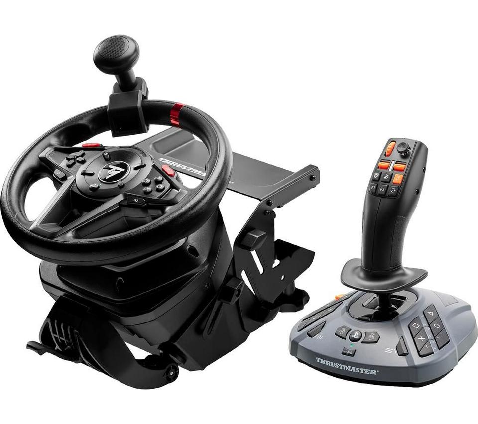 THRUSTMASTER T128 SimTask Pack Wheel, Pedals & Gear Shift Lever Set - PS4, PS5 & PC, Black