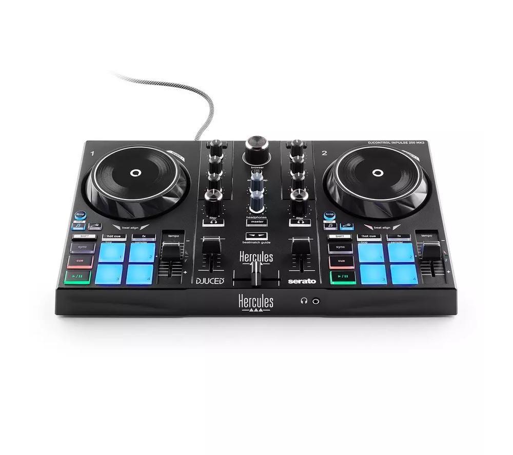 HERCULES DJControl Inpulse 200 MK3 DJ Controller - Black image number 2 of 4