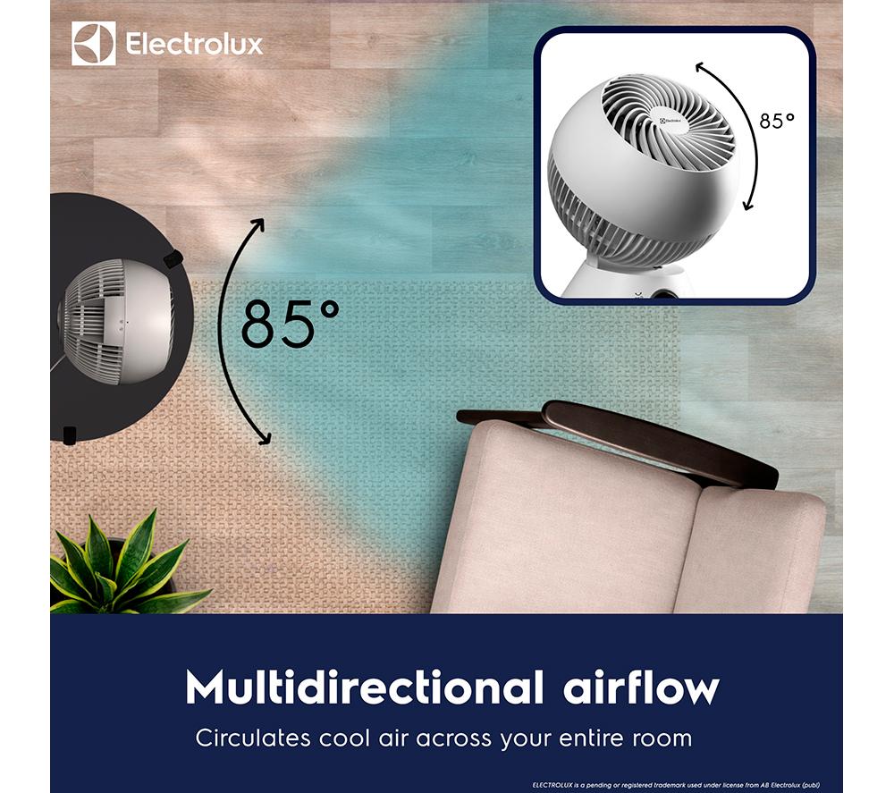ELECTROLUX FlowAir COL1724EL 14" Desk Fan - White image number 3 of 6
