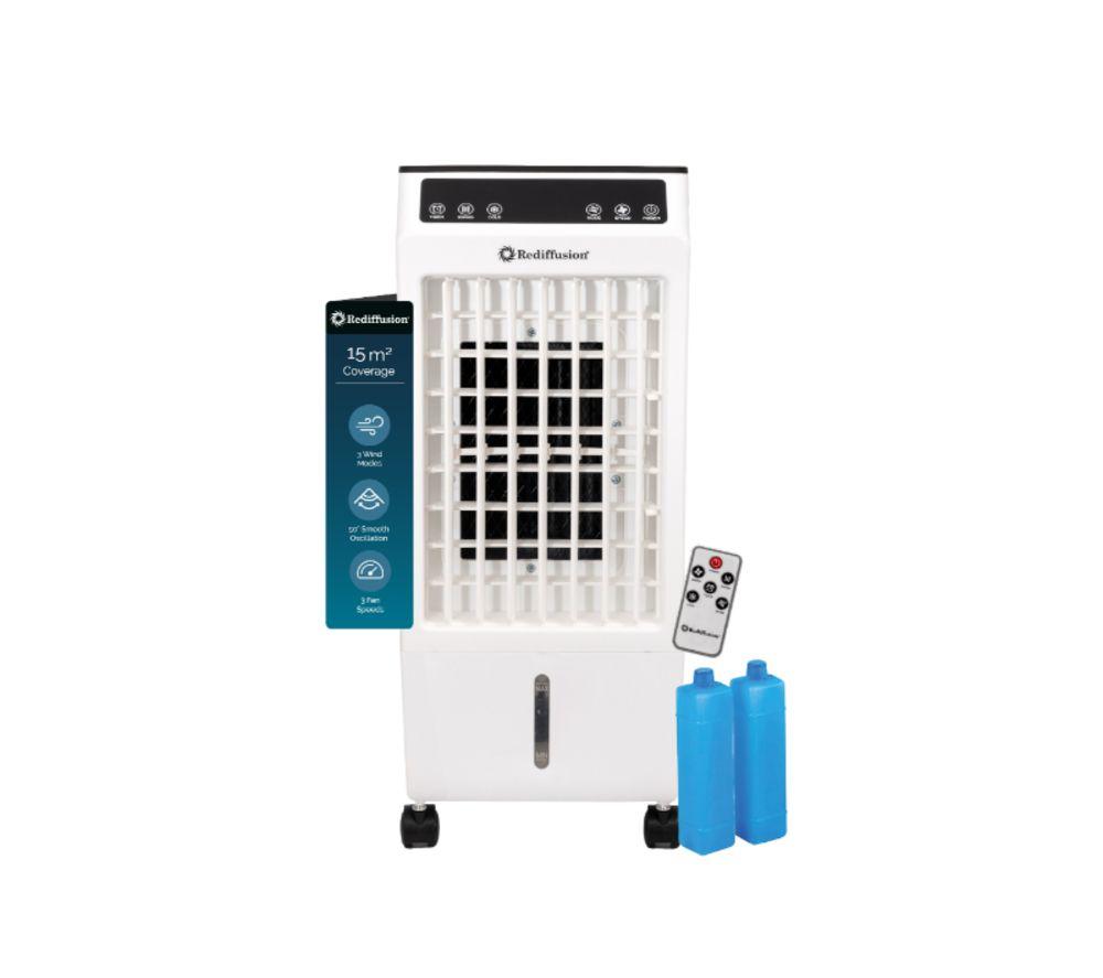 REDIFFUSION 4-in-1 Digital Fan, Humidifier & Air Cooler - White image number 2 of 11