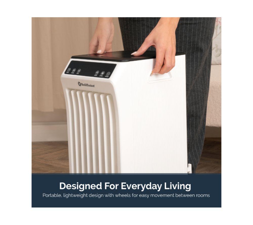 REDIFFUSION 4-in-1 Digital Fan, Humidifier & Air Cooler - White image number 11 of 11