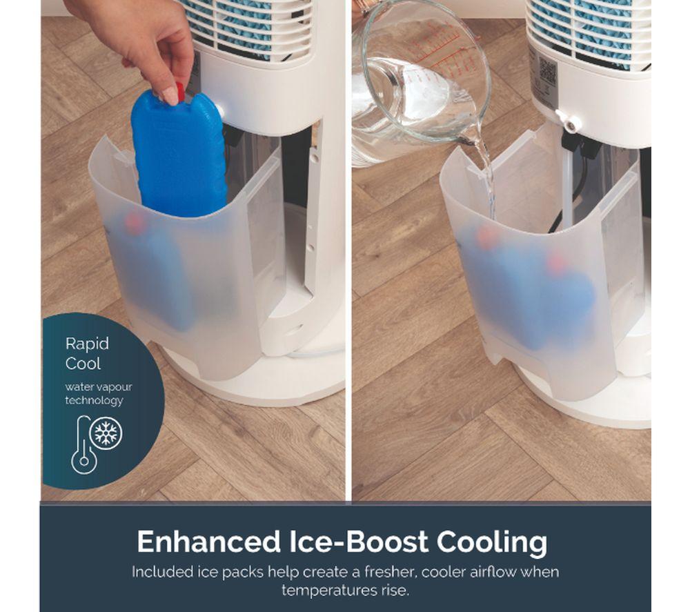 REDIFFUSION ArcticBreeze 38" 3-in-1 Air Cooler & Humidifier Tower Fan - White image number 3 of 6