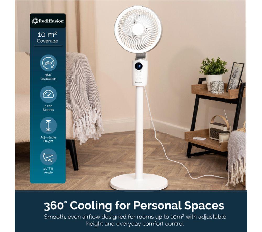 REDIFFUSION Air360 REDAC04WT Pedestal Fan - White image number 8 of 15