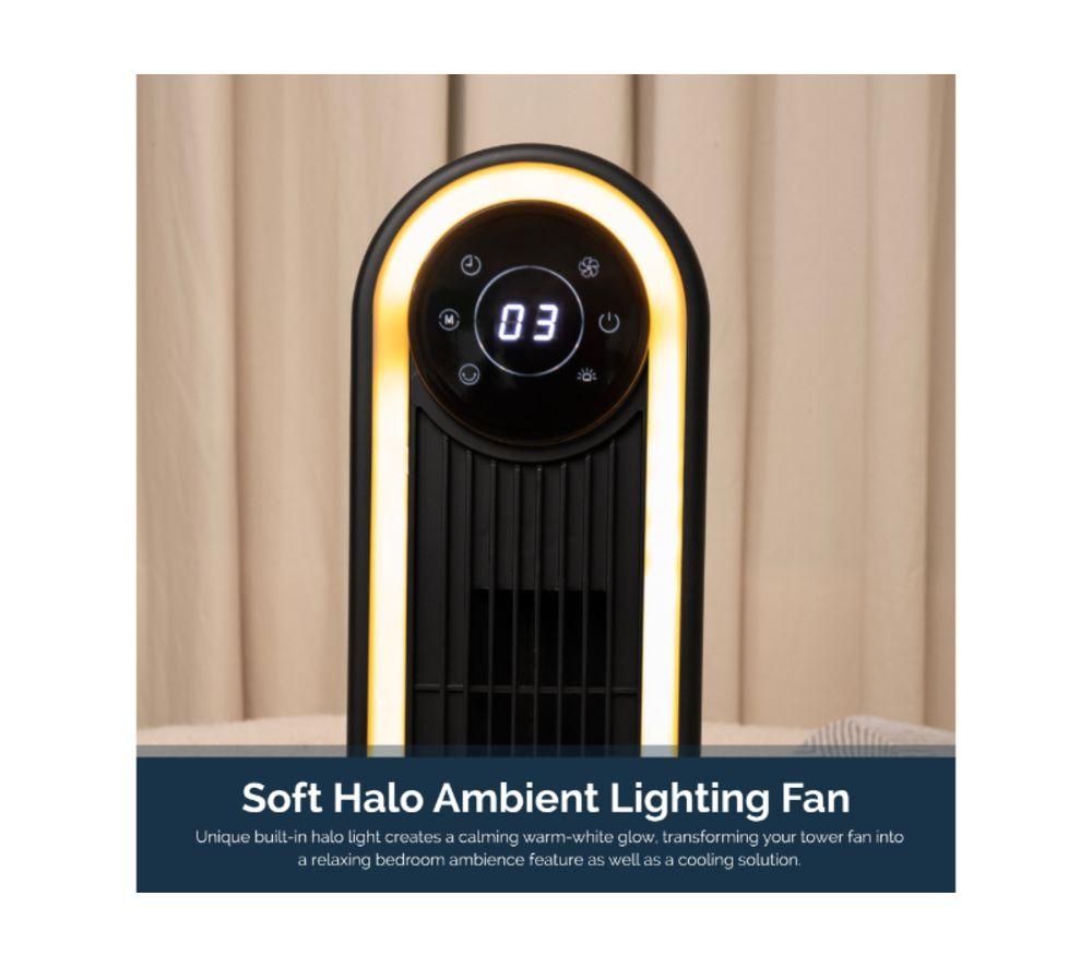 REDIFFUSION REDAC06BK Halo 42" Digital Tower Fan - Black image number 3 of 10
