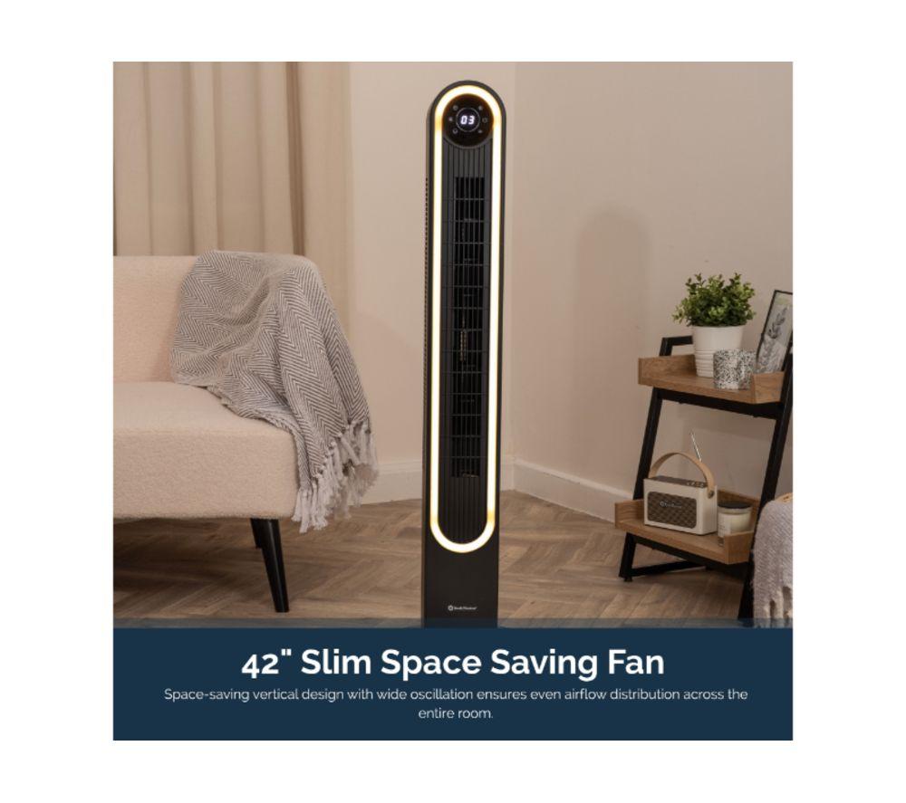 REDIFFUSION REDAC06BK Halo 42" Digital Tower Fan - Black image number 7 of 10