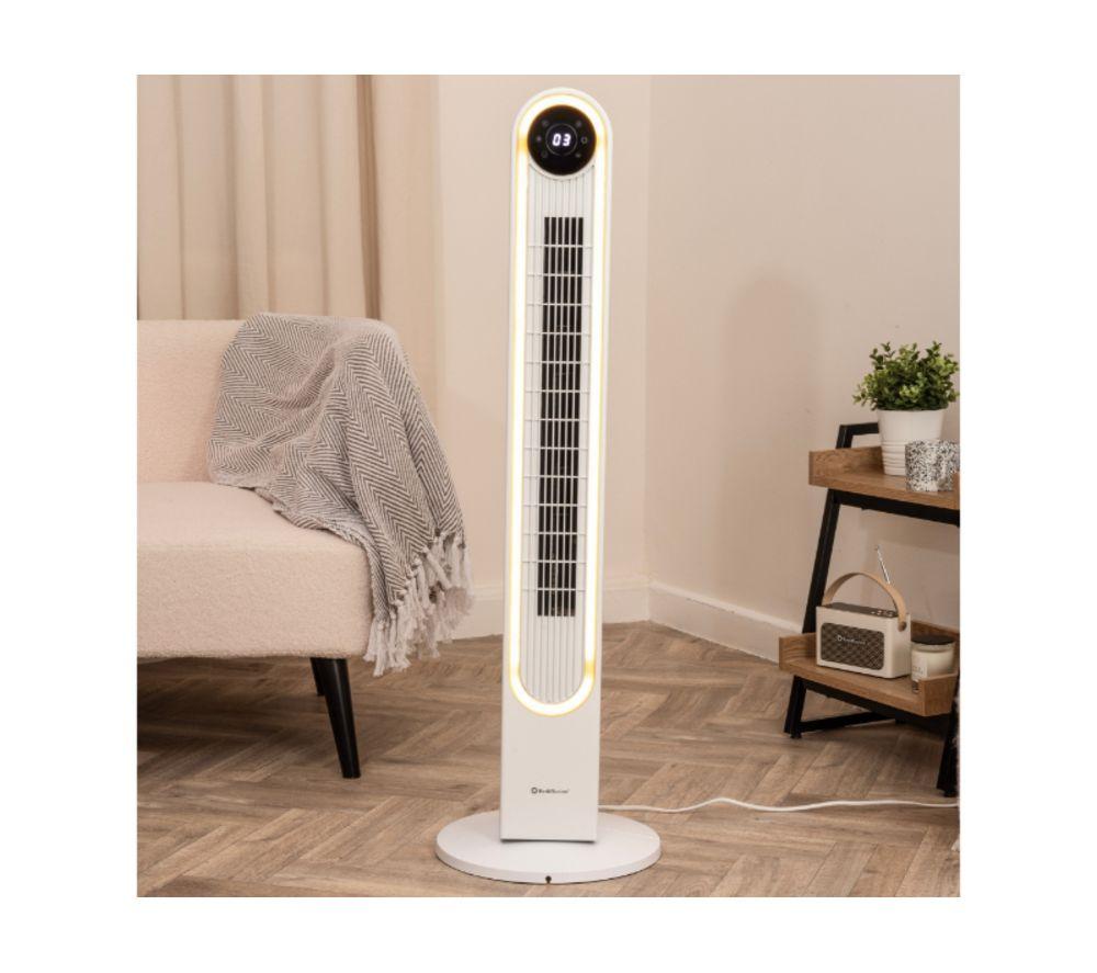 REDIFFUSION REDAC06WT Halo 42" Digital Tower Fan - White image number 3 of 11