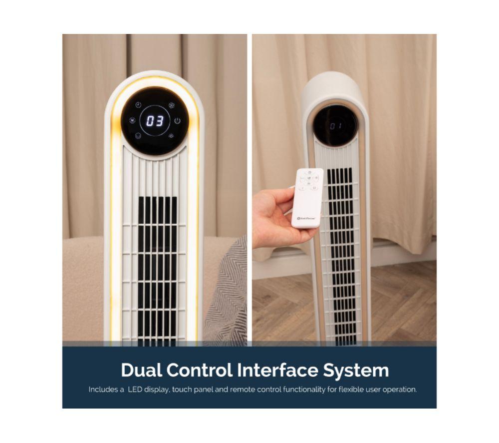 REDIFFUSION REDAC06WT Halo 42" Digital Tower Fan - White image number 6 of 11