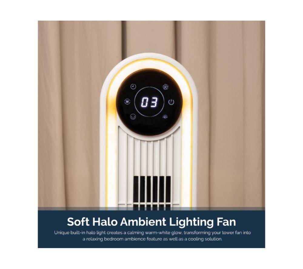 REDIFFUSION REDAC06WT Halo 42" Digital Tower Fan - White image number 10 of 11