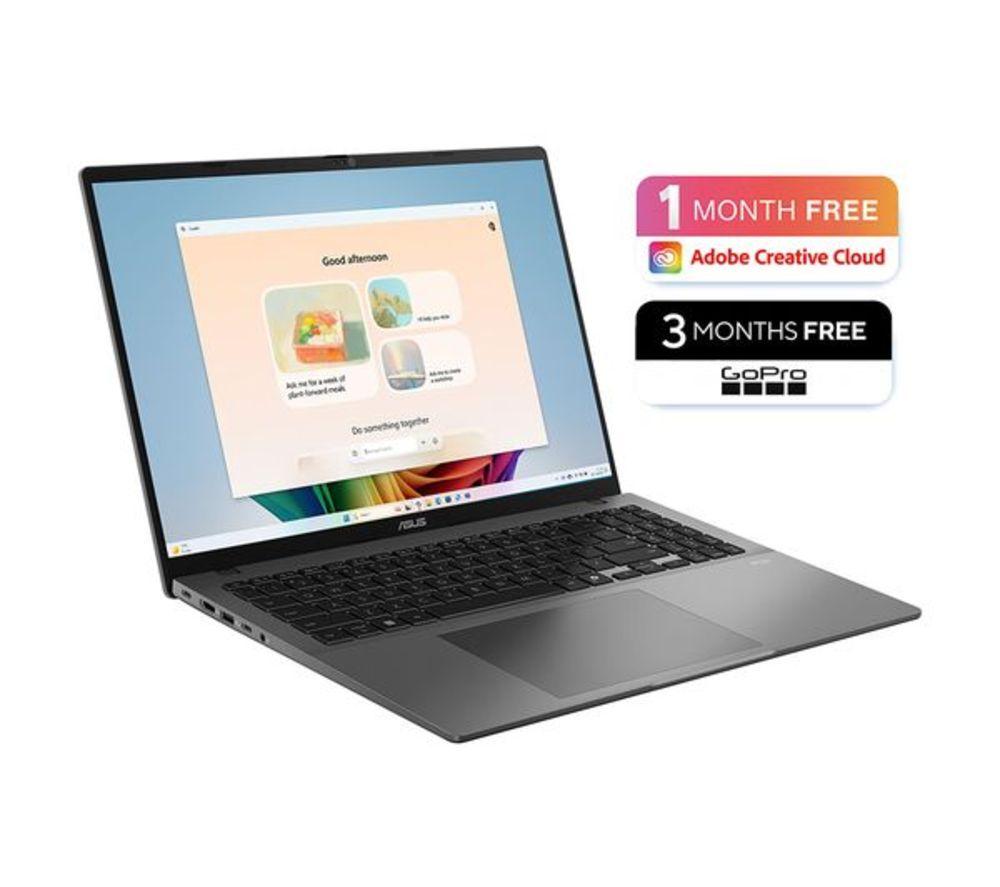ASUS Vivobook S16 OLED 16" Laptop, Copilot+ PC - AMD Ryzen AI 7, 1 TB SSD, Matte Grey image number 4 of 9