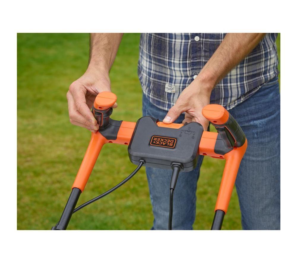 BLACK+DECKER BEMW461BH-GB Corded Rotary Lawn Mower - Orange & Black image number 7 of 13