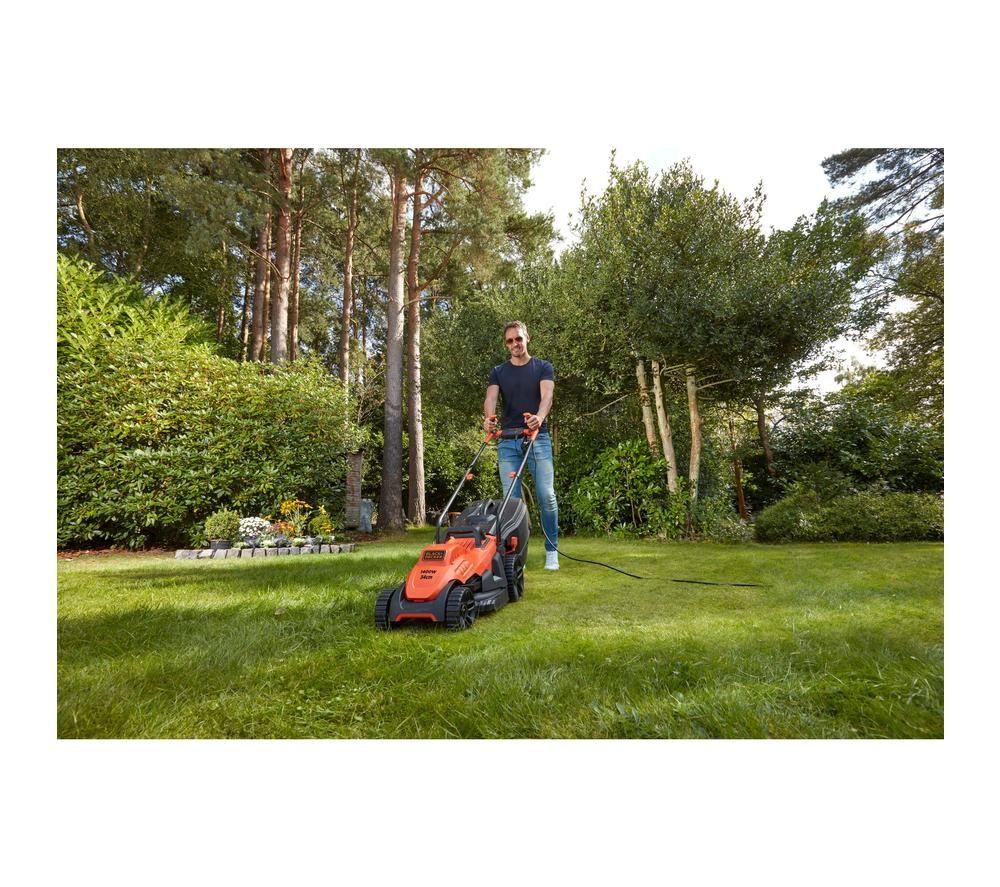 BLACK+DECKER BEMW461BH-GB Corded Rotary Lawn Mower - Orange & Black image number 10 of 13