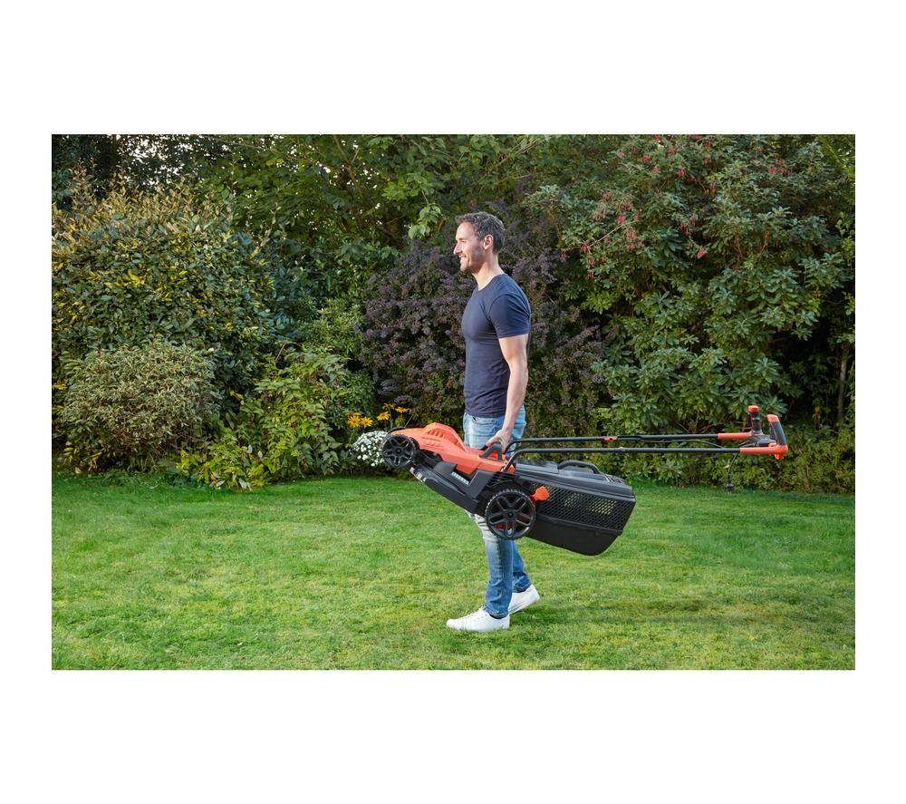 BLACK+DECKER BEMW461BH-GB Corded Rotary Lawn Mower - Orange & Black image number 12 of 13