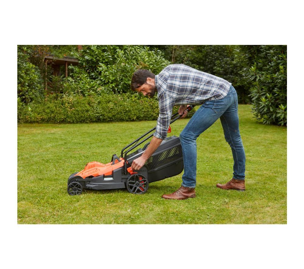 BLACK+DECKER BEMW461BH-GB Corded Rotary Lawn Mower - Orange & Black image number 13 of 13