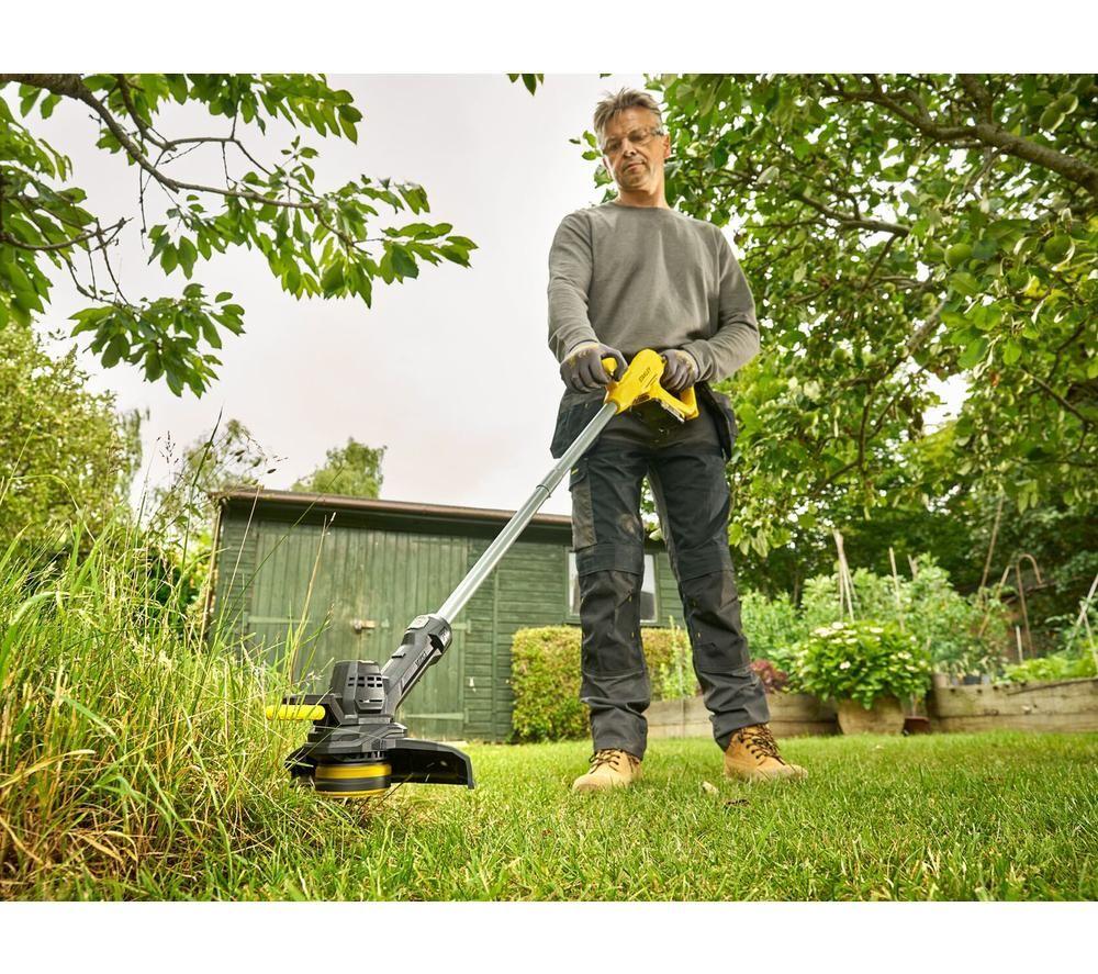 STANLEY FatMax SFMCST925M1-GB Cordless Grass Trimmer - Yellow & Black image number 3 of 4