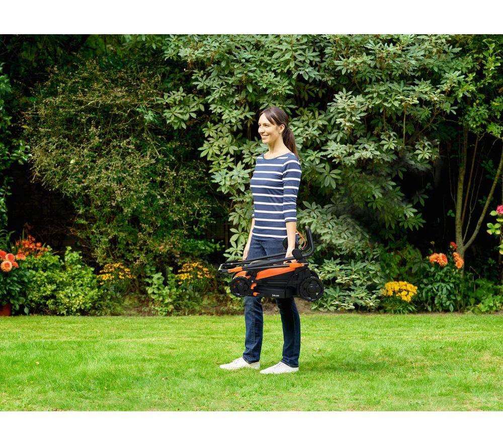 BLACK+DECKER BEMWP340-GB Corded Rotary Lawn Mower - Orange & Black image number 2 of 5