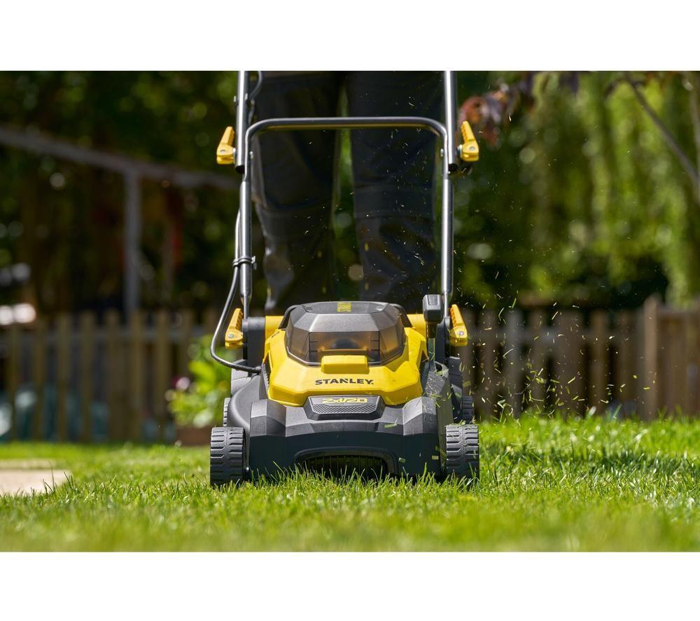 STANLEY Fatmax V20 Cordless Rotary Lawn Mower - Yellow & Black image number 3 of 7