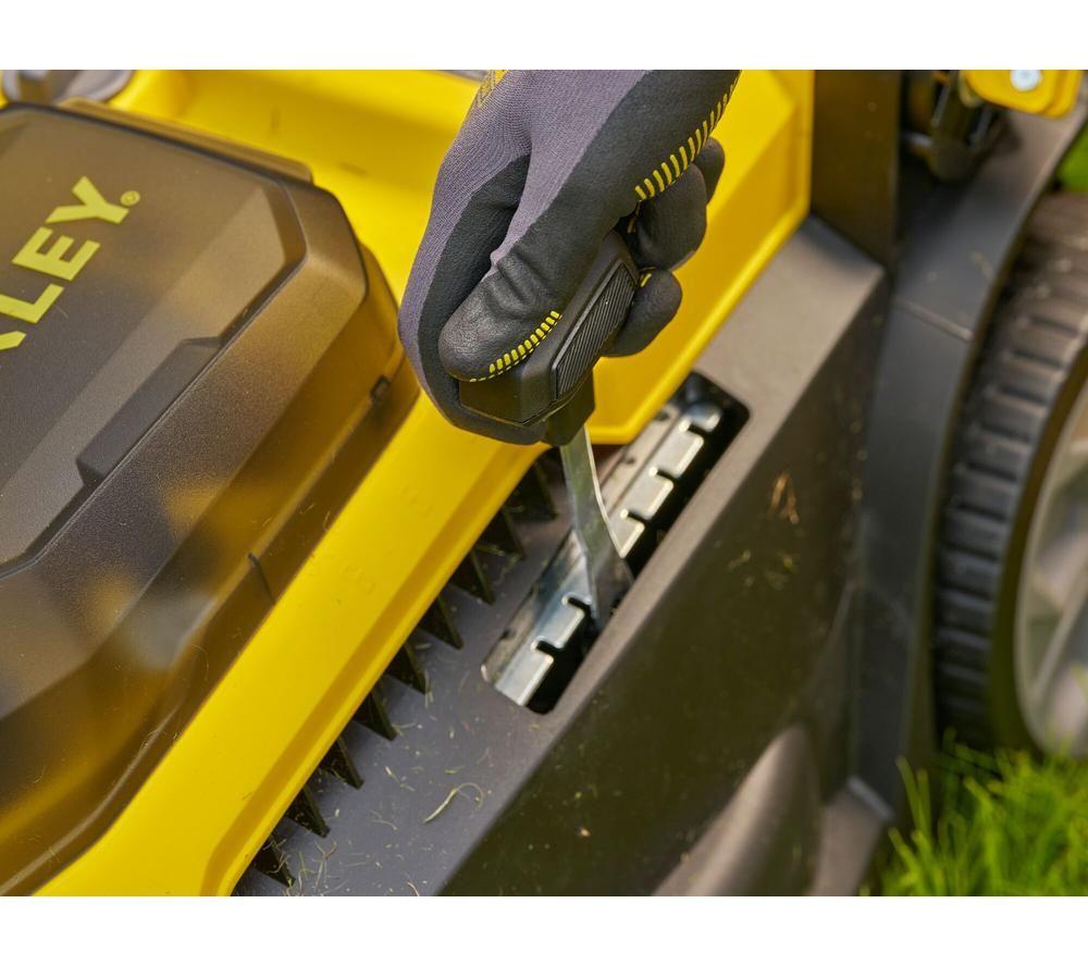 STANLEY Fatmax V20 Cordless Rotary Lawn Mower - Yellow & Black image number 5 of 7