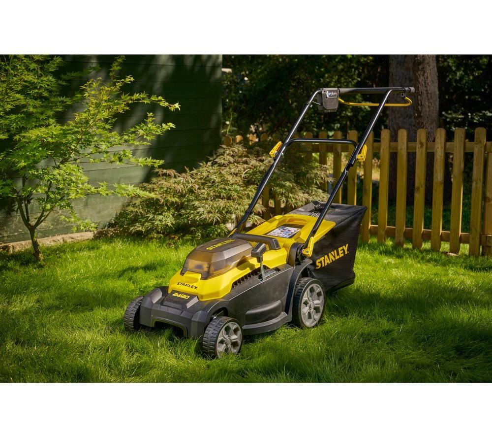 STANLEY Fatmax V20 Cordless Rotary Lawn Mower - Yellow & Black image number 6 of 7