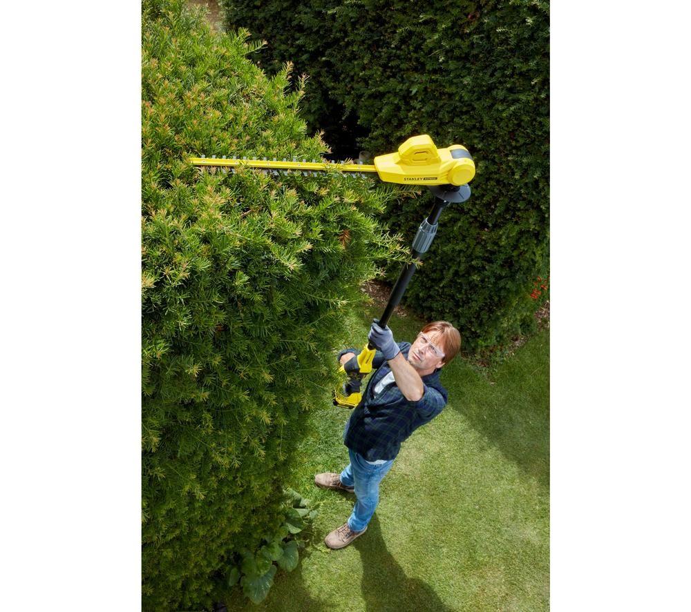 STANLEY Fatmax V20 Cordless Pole Hedge Trimmer - Yellow & Black image number 7 of 8