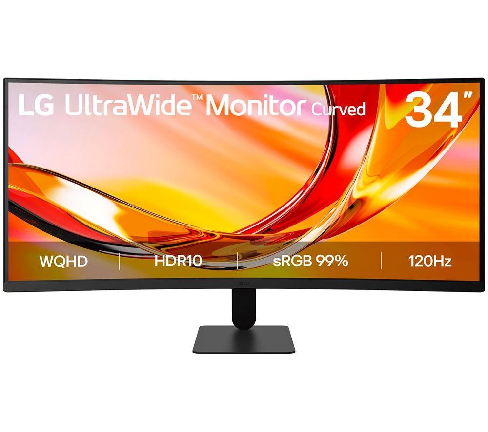 LG UltraWide U6 34U601B-B Quad HD 34inch Curved IPS Monitor - Black