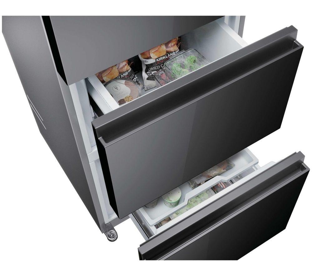 HAIER 3D Combi Series 3 HTR3518DNGBK 60/40 Smart Fridge Freezer - Obsidian Black Glass image number 5 of 6