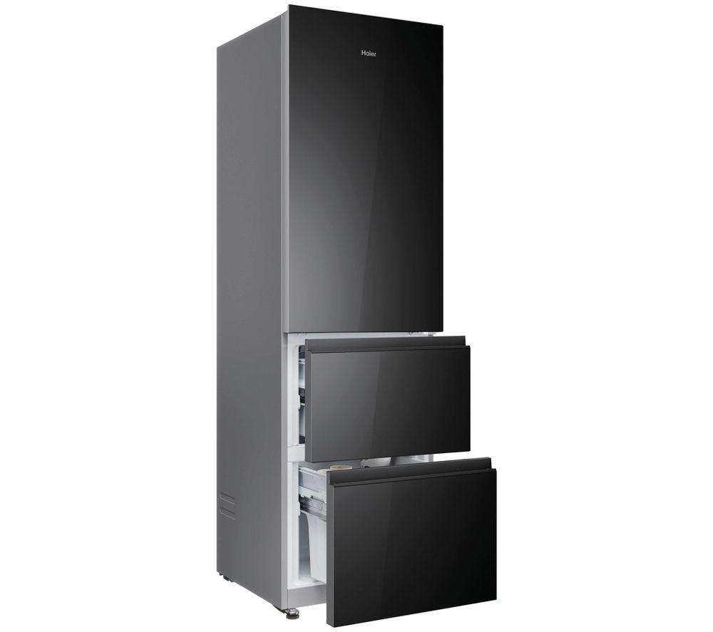 HAIER 3D Combi Series 3 HTR3518DNGBK 60/40 Smart Fridge Freezer - Obsidian Black Glass image number 6 of 6