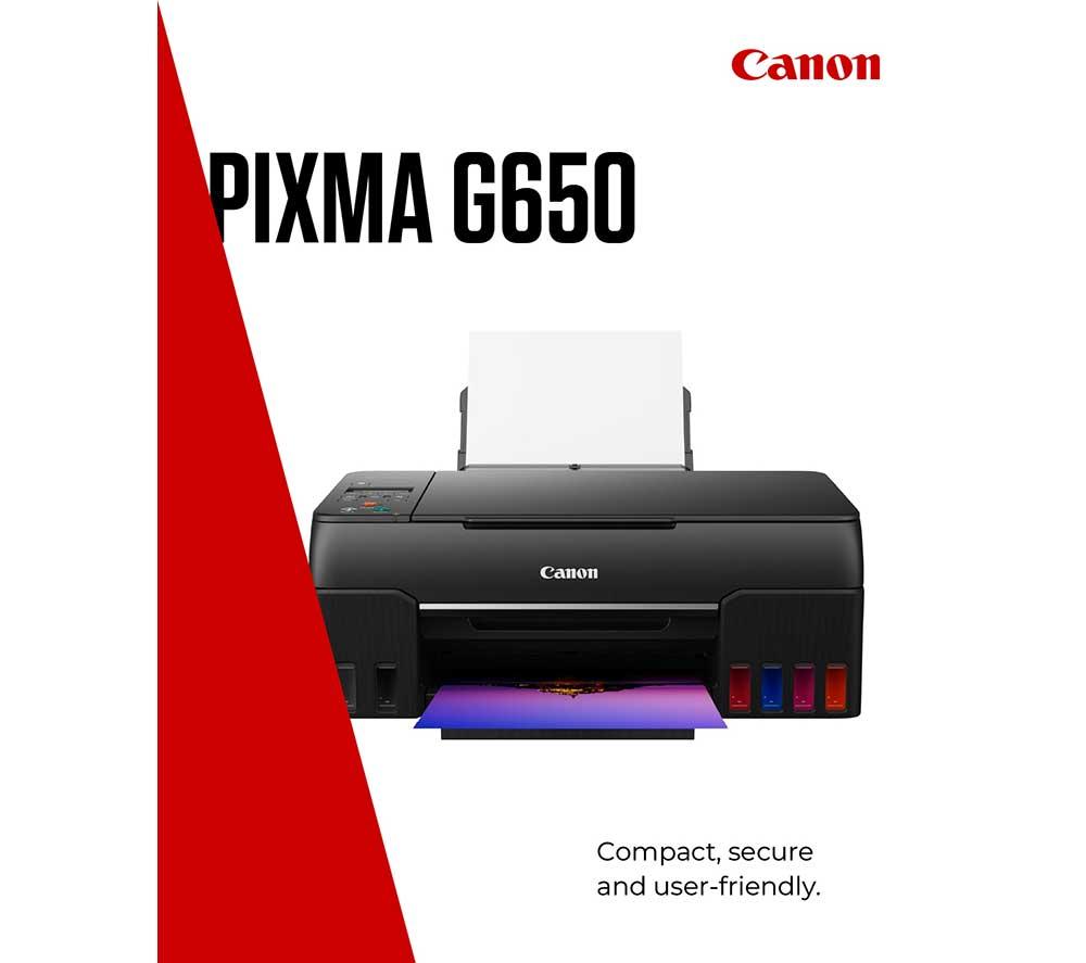 CANON PIXMA G650 Wireless MegaTank Photo Printer - Black image number 2 of 8
