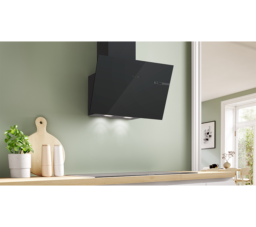 BOSCH Series 4 DWK65DF61B Chimney Cooker Hood - Black image number 2 of 12
