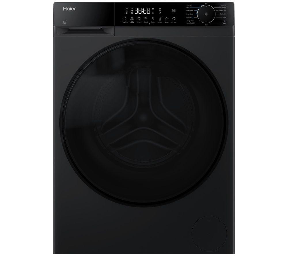 HAIER X Series 5 HWD10BP14357ABUK WiFi-enabled 10 kg Washer Dryer - Black Steel