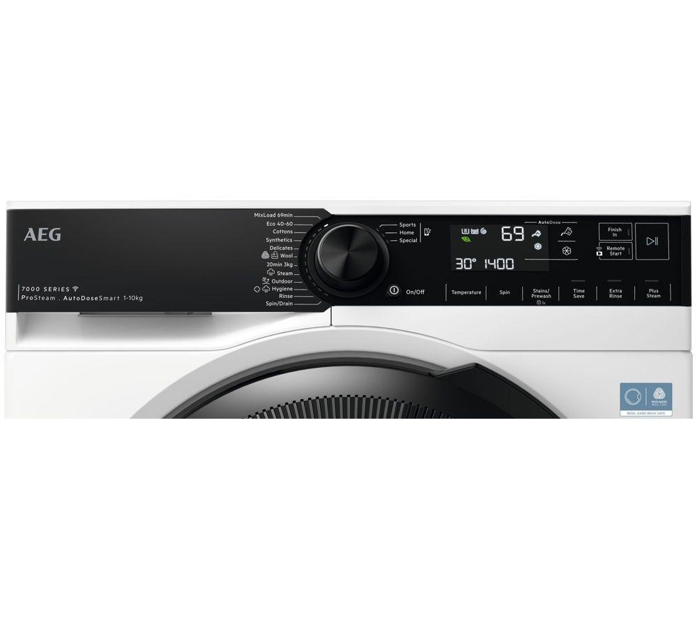AEG 7000 ProSteam LFSR74144AD WiFi-enabled 10 kg 1400 Spin Washing Machine - White image number 2 of 10