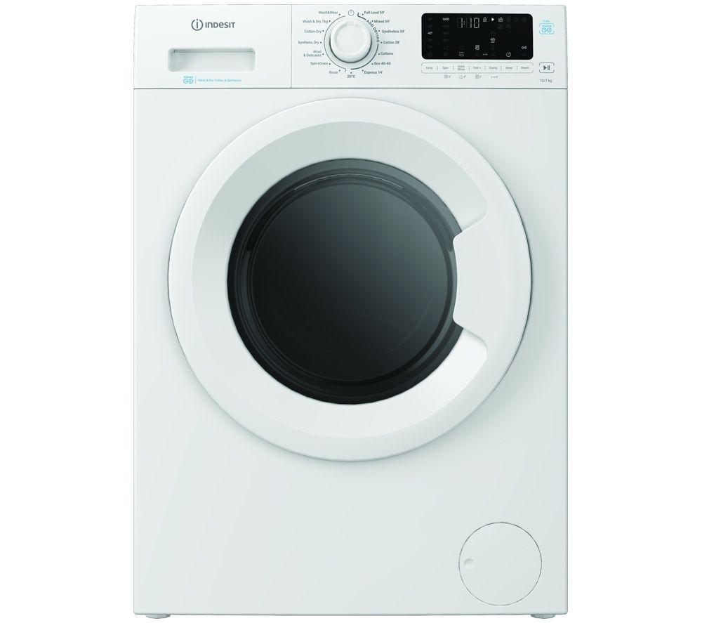 Indesit Steam Push&Go IDP 10747 UK 10 kg Washer Dryer – White, White