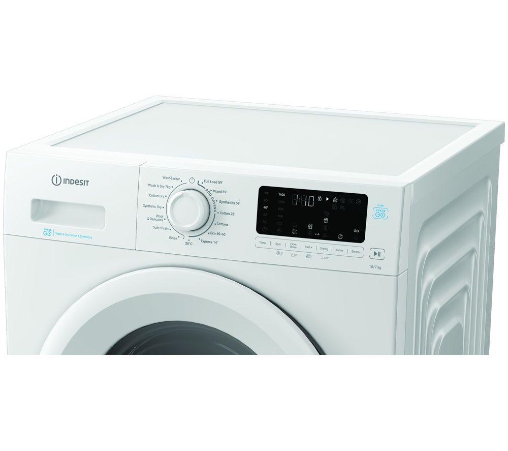 INDESIT Steam Push&Go IDP 10747 UK 10 kg Washer Dryer - White image number 2 of 11