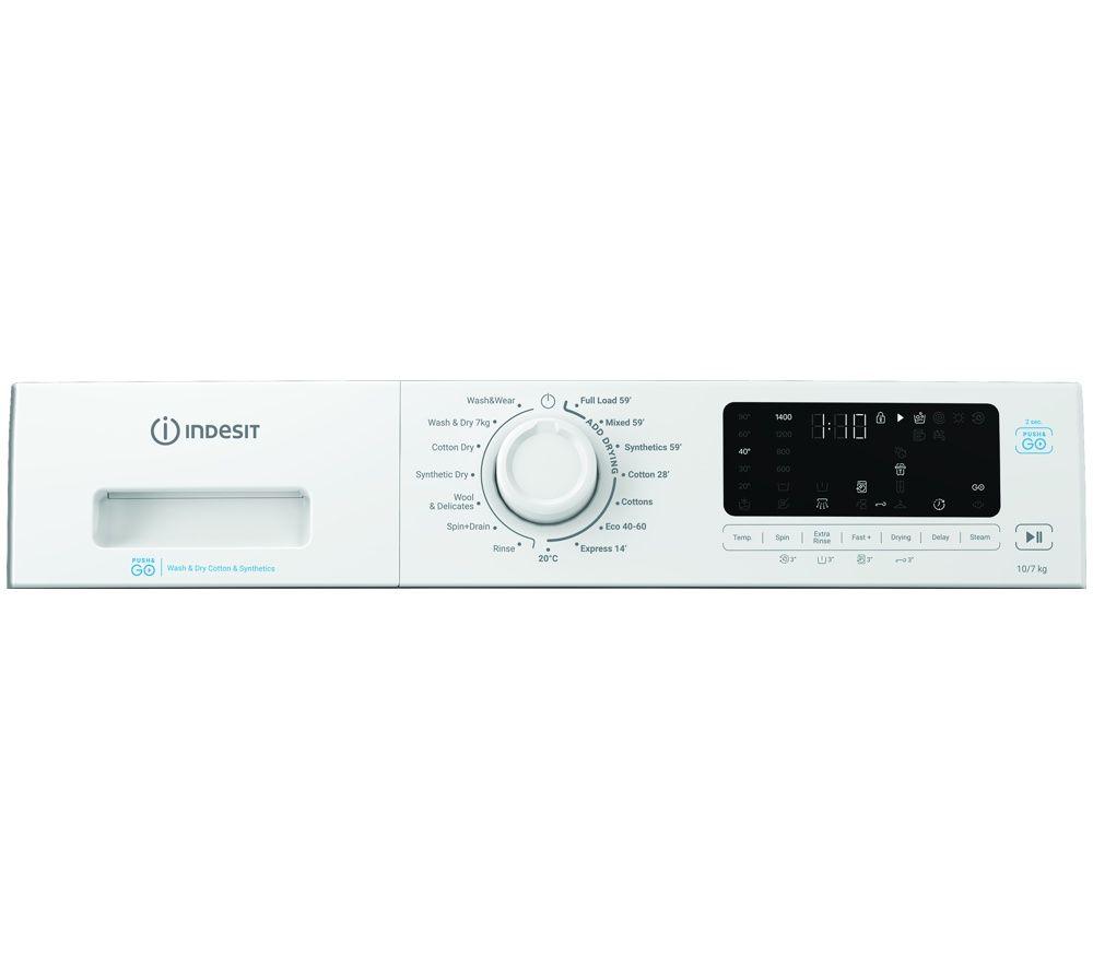 INDESIT Steam Push&Go IDP 10747 UK 10 kg Washer Dryer - White image number 6 of 11