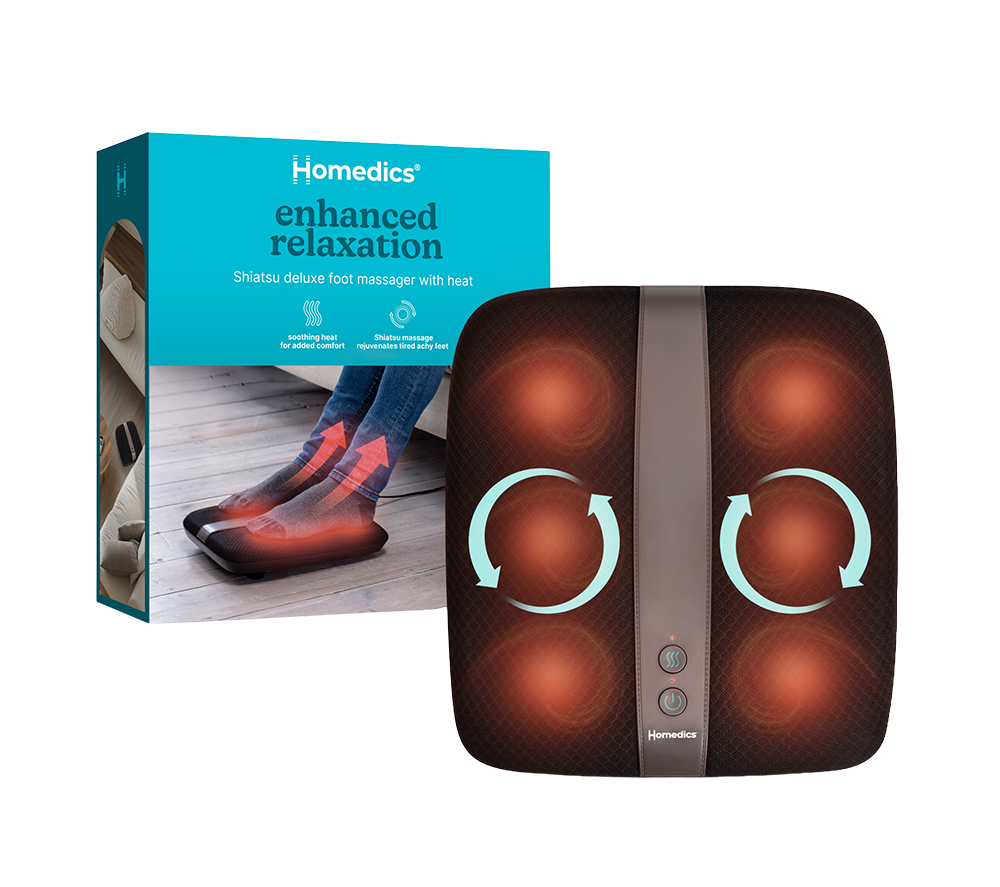 HOMEDICS FM-TS12H-GB Deluxe Shiatsu Foot Massager with Heat - Black