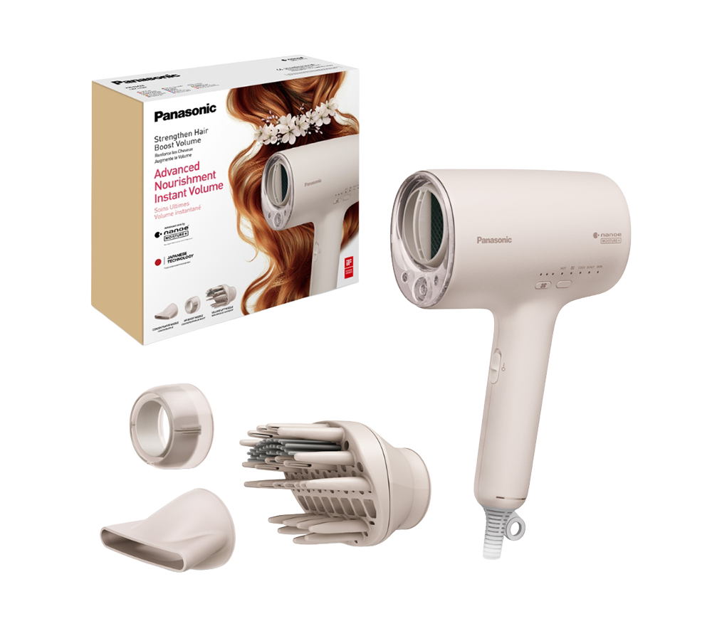 Panasonic Nanoe Moisture & Mineral Eh-Na0l-P825 Volumising Hair Dryer - Sakura Pink, Pink