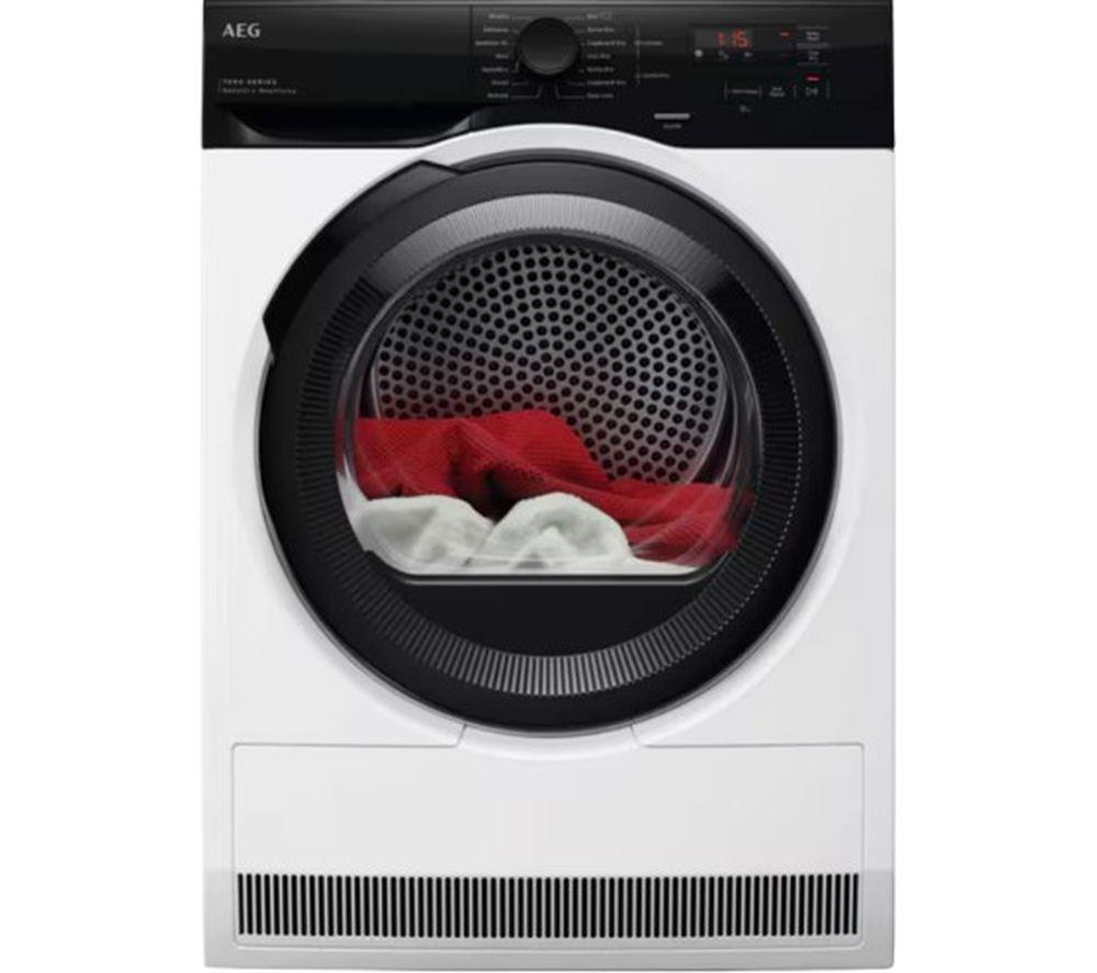 Aeg 7000 SensiDry TE718D4B 8 kg Heat Pump Tumble Dryer – White, White