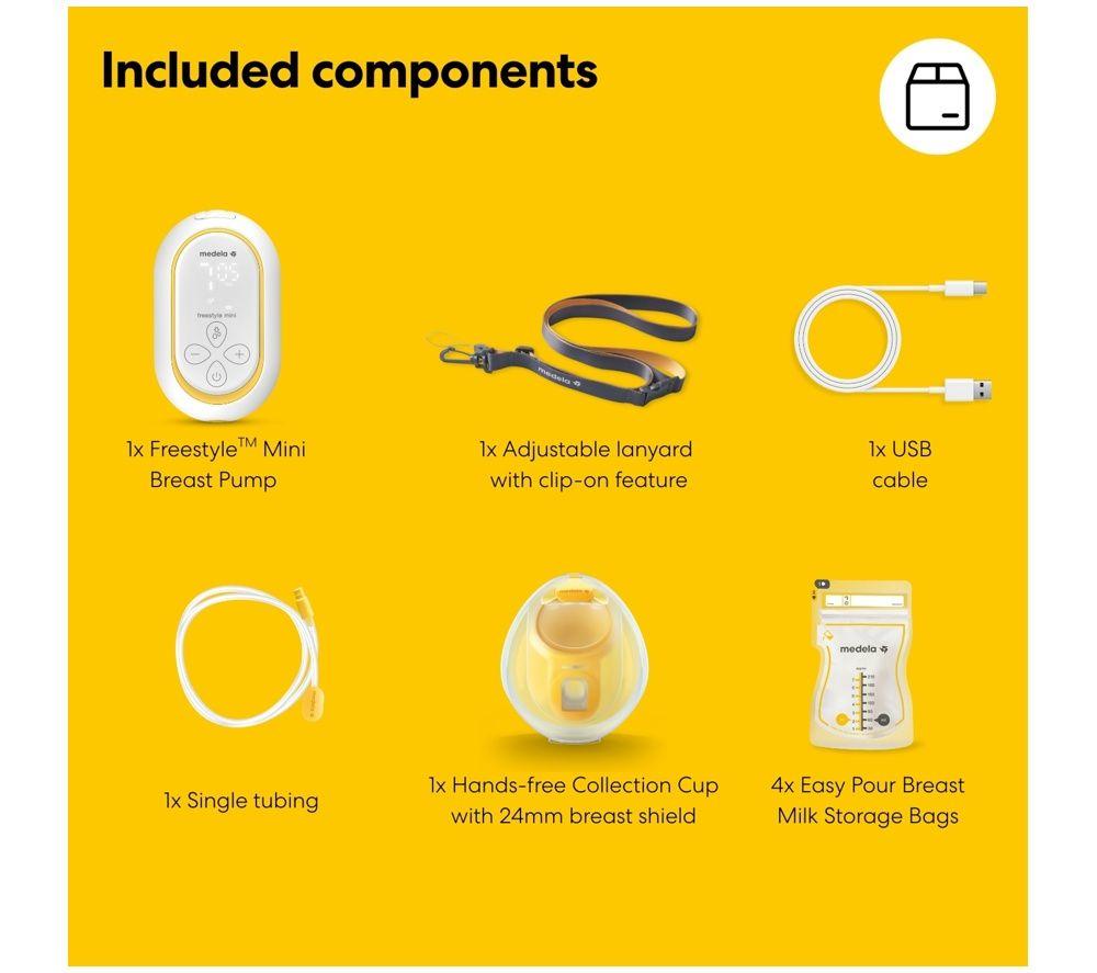 MEDELA Freestyle Mini Single Electric Breast Pump - White image number 3 of 4