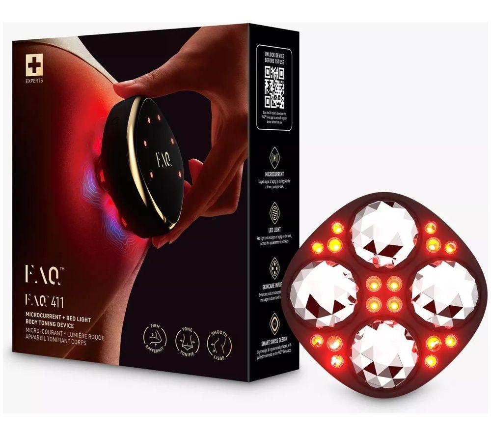 FOREO FAQ 411 Microcurrent Red LED Body Toning Device - Black image number 2 of 6