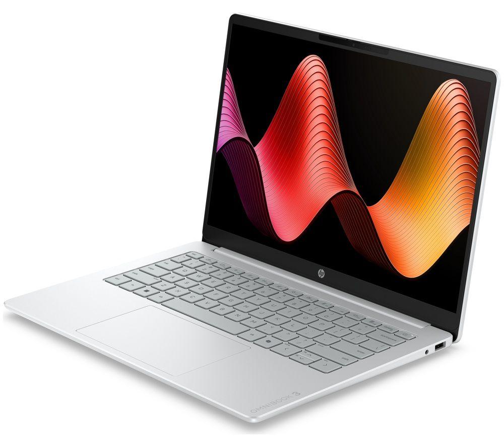 HP OmniBook 3 AI 14" Laptop - Intel&reg; Core&trade; 3, 512 GB SSD, Silver image number 3 of 7