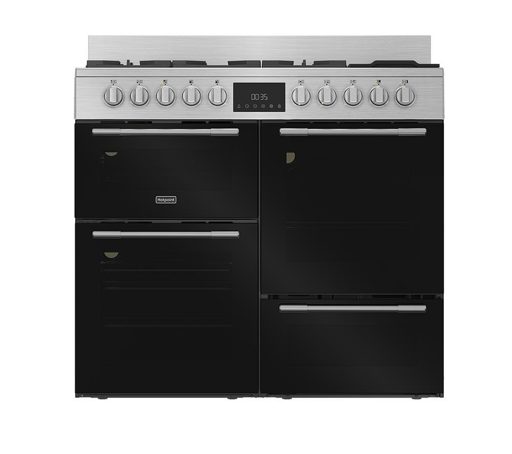HOTPOINT RH100FA21BX 100 cm Dual Fuel Range Cooker - Black