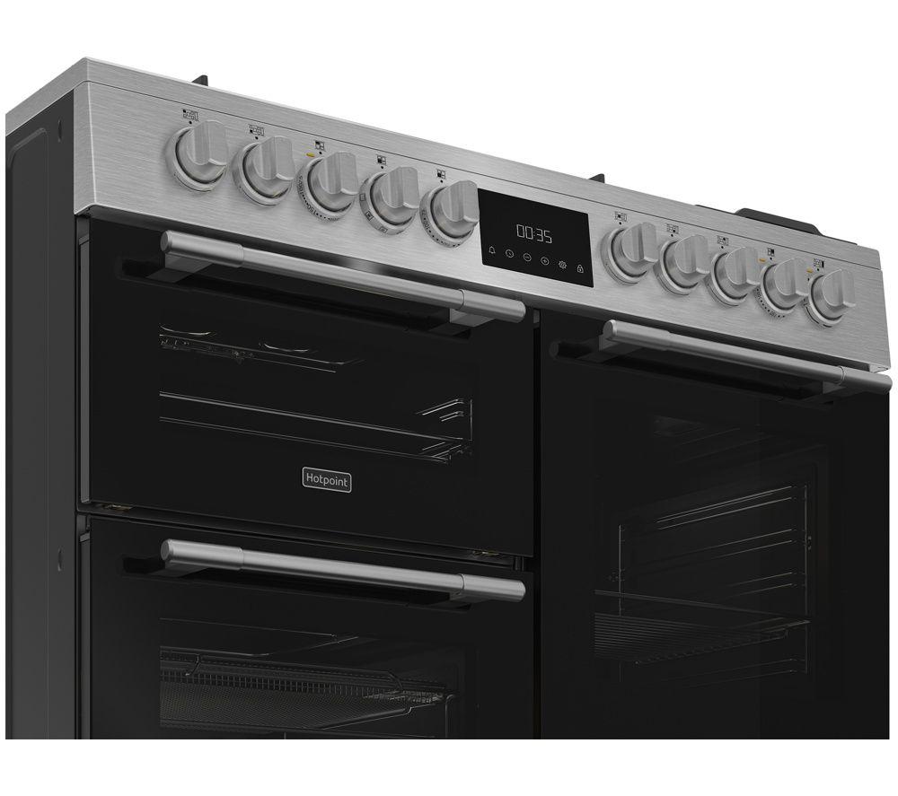 HOTPOINT RH100FA21BX 100 cm Dual Fuel Range Cooker - Black image number 6 of 8