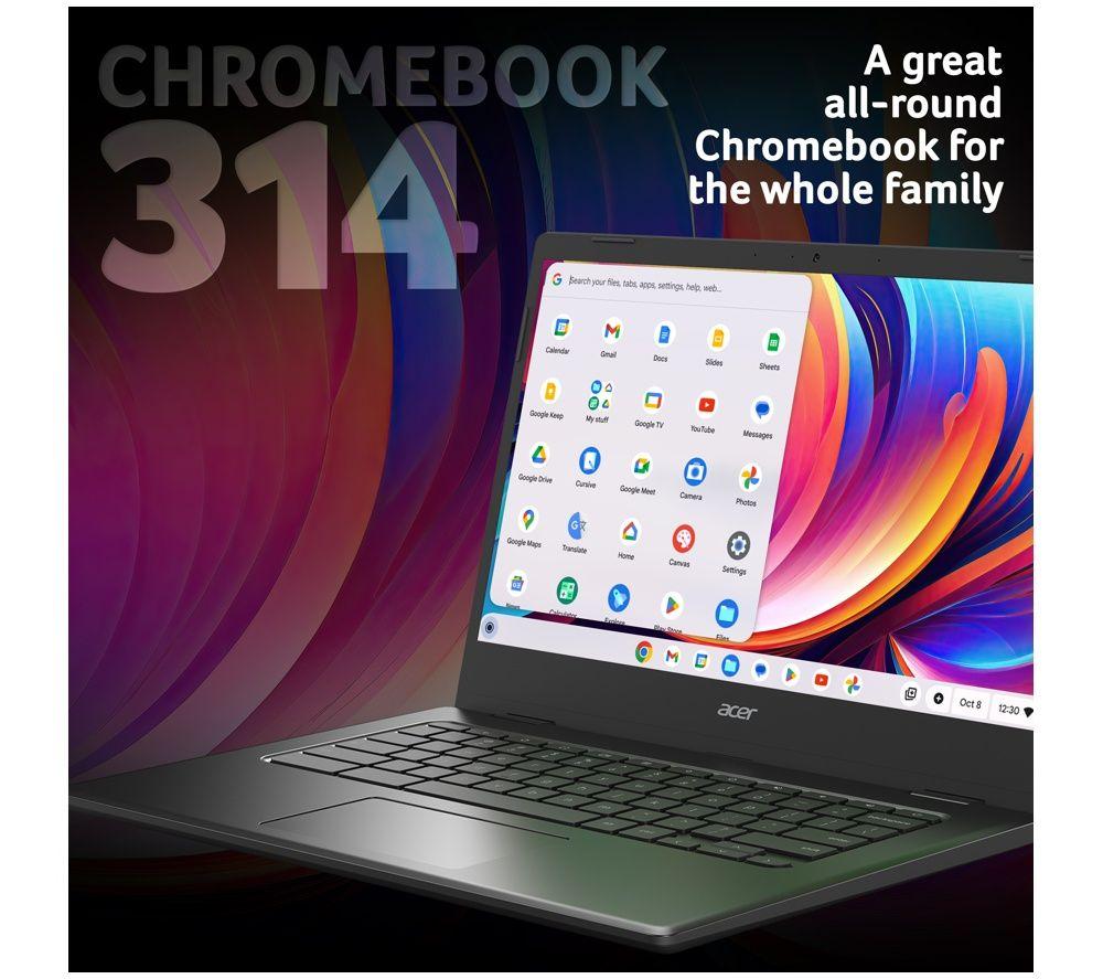 ACER 314 14" Chromebook - Intel&reg; Celeron&reg;, 64 GB eMMC, Black image number 3 of 3