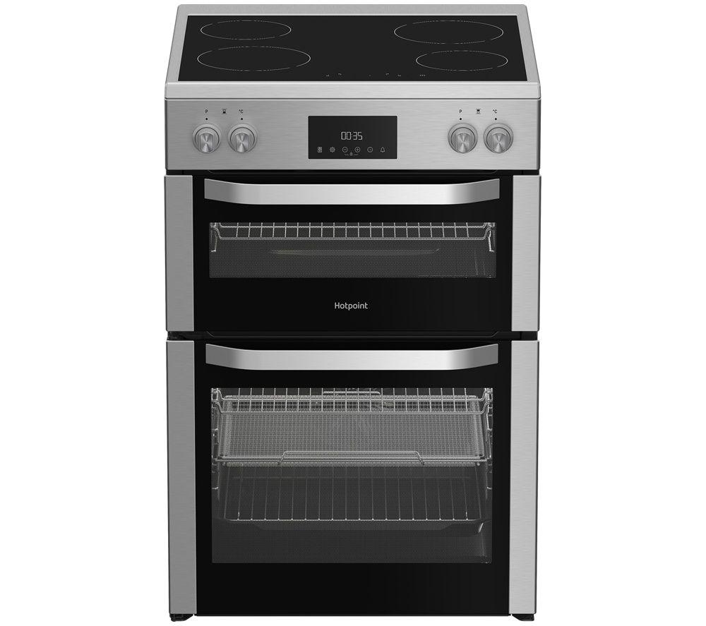 HOTPOINT Multiflow HDME6VDC2AX 60 cm Electric Ceramic Cooker - Stainless Steel