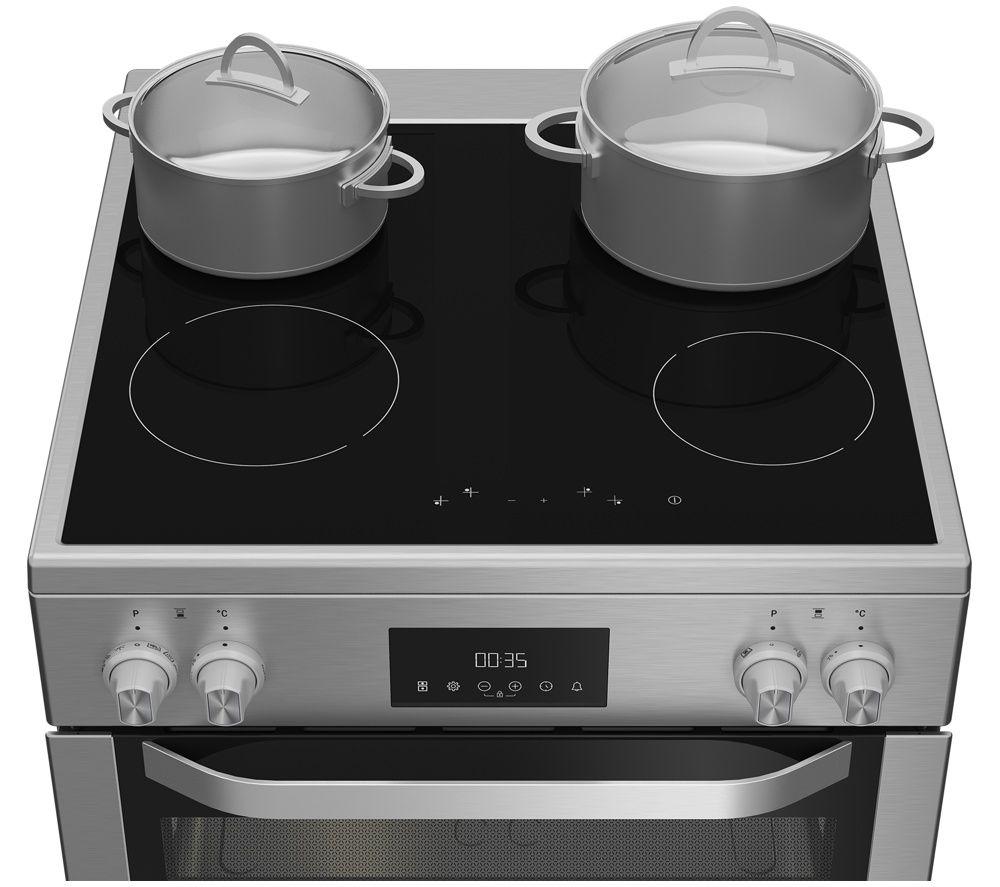 HOTPOINT Multiflow HDME6VDC2AX 60 cm Electric Ceramic Cooker - Stainless Steel image number 2 of 6