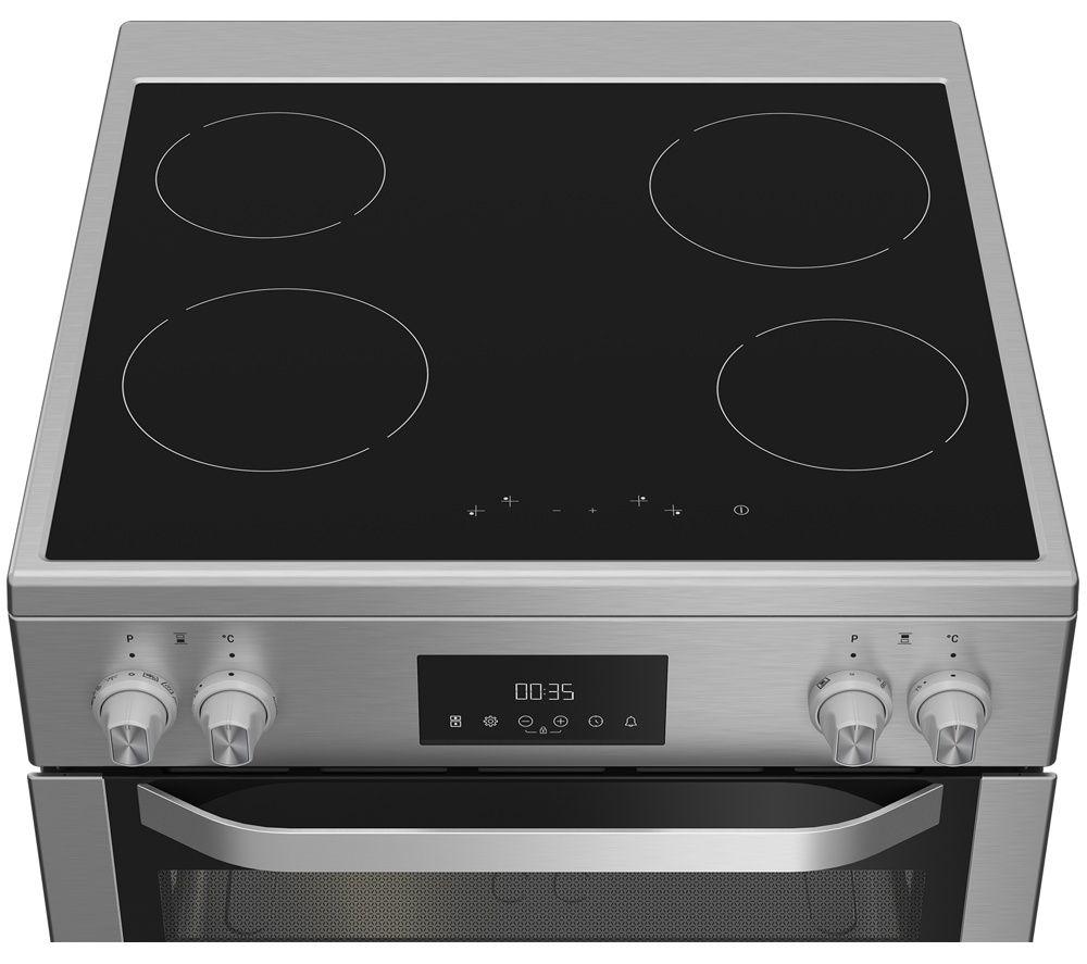 HOTPOINT Multiflow HDME6VDC2AX 60 cm Electric Ceramic Cooker - Stainless Steel image number 3 of 6