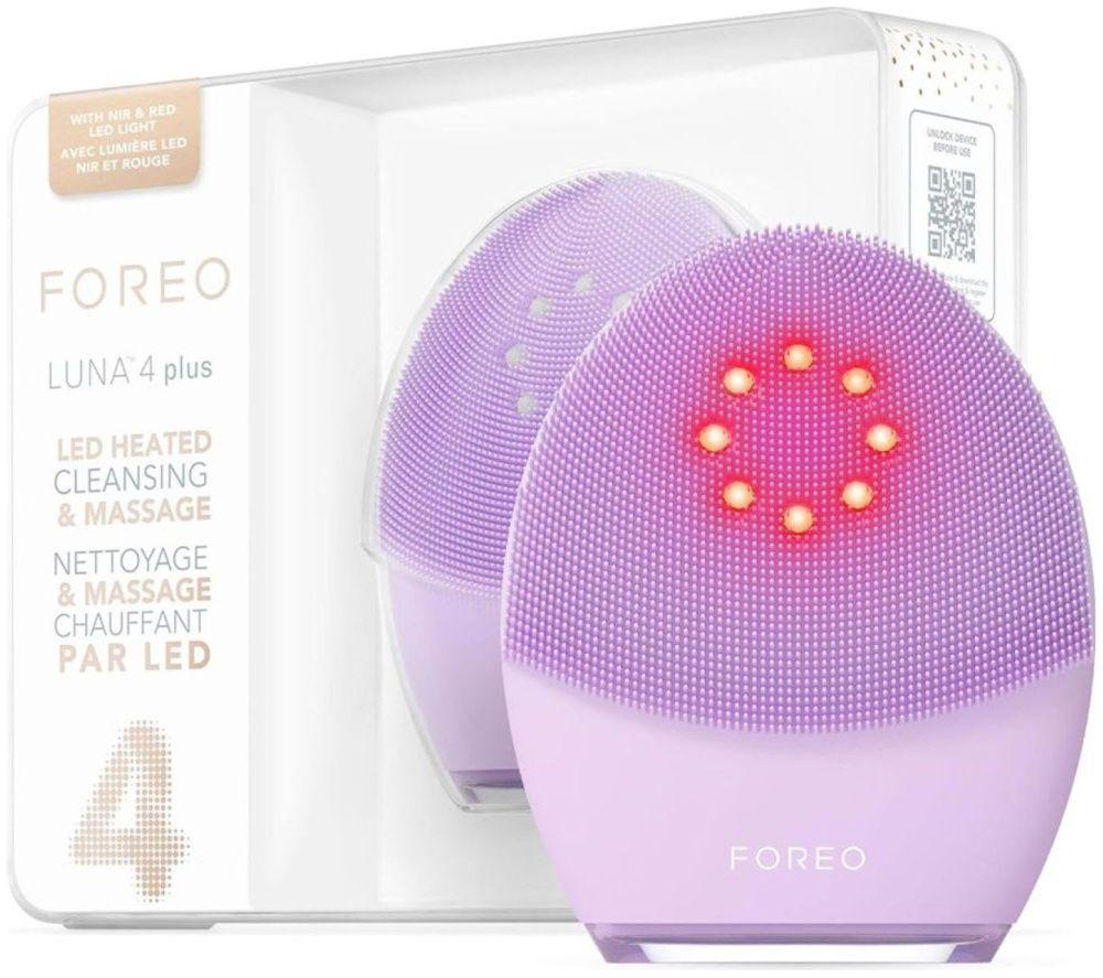 FOREO Luna 4 Plus Smart Facial Cleansing & Firming Device - Sensitive Skin, Lavender