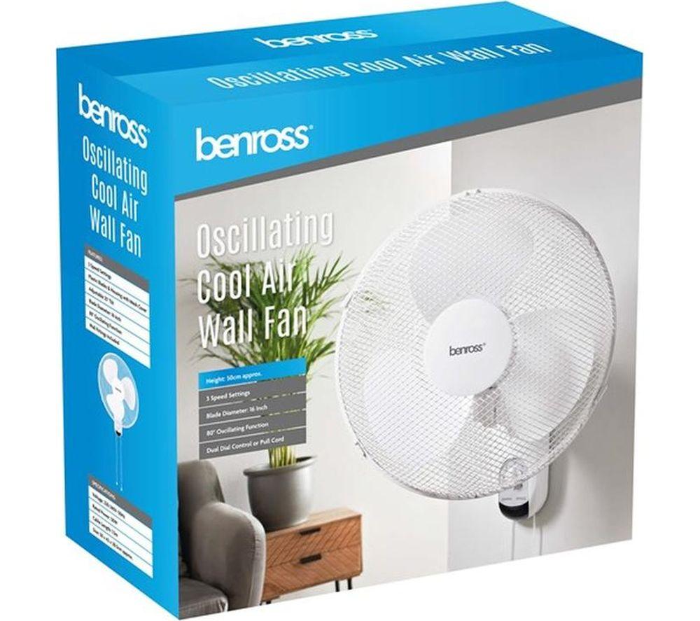 BENROSS 43820 16" Wall Fan - White image number 3 of 4