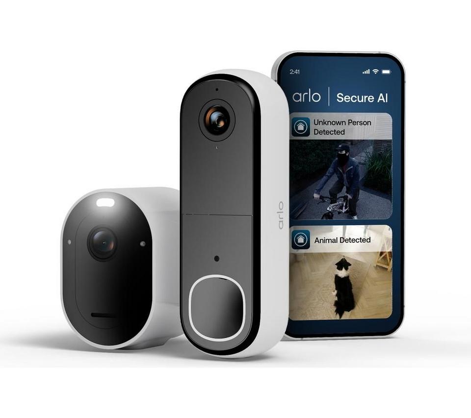 ARLO Pro 6 2K HDR WiFi Security Camera System & Video Doorbell - White