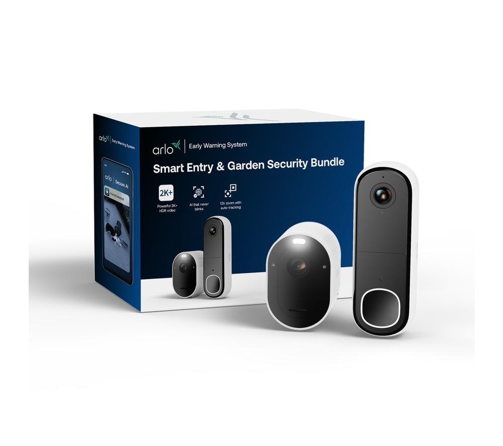 ARLO Pro 6 2K HDR WiFi Security Camera System & Video Doorbell - White image number 2 of 9
